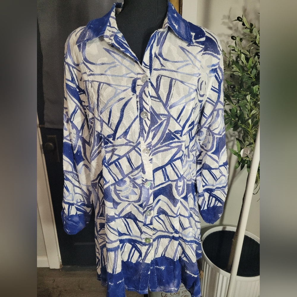 Multiples Womens Button-Down Tunic Asymmetrical H… - image 5